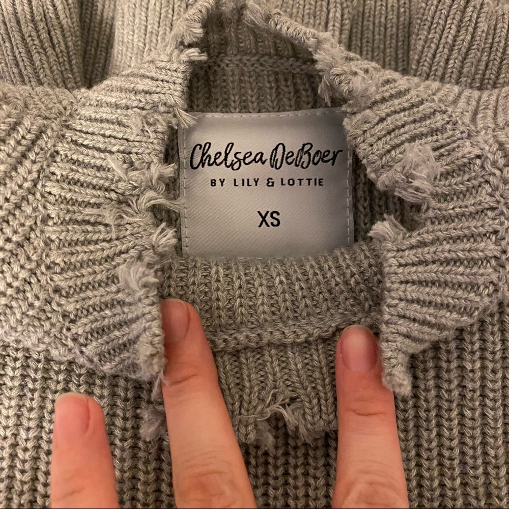 Chelsea DeBoer Distressed Sweater - H Grey / XS